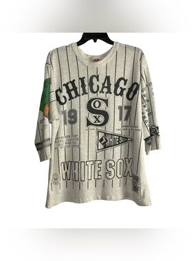 Vintage 1991 Chicago White Sox Long Gone 3/4 Sleeve Shirt 1917 World Champs L